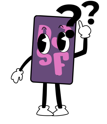 Mascotte avec point d'interrogation